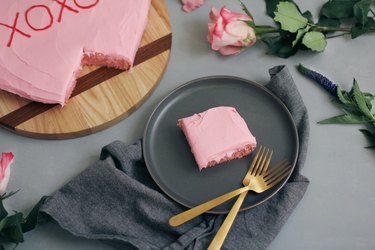 Conversation heart cake