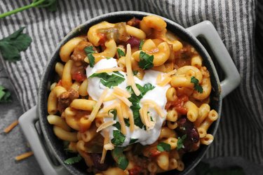 Instant Pot chili mac and cheese