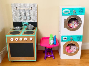 DIY Cardboard Play Kitchen