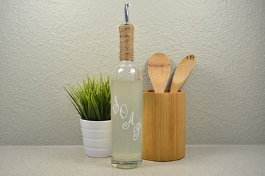 An image of the soap-dispenser wine bottle.