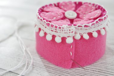 Give one of your hardest working sewing tools the presentation they deserve with a bright handmade pin cushion.