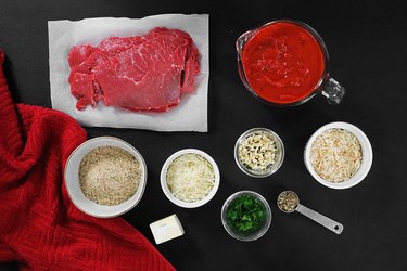 Ingredients for beef braciole