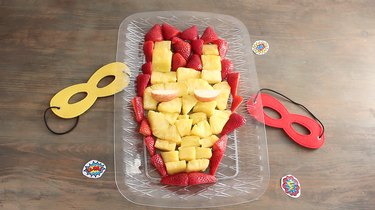 Iron Man's mask fruit platter