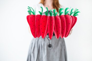 DIY Paper Strawberry Garland