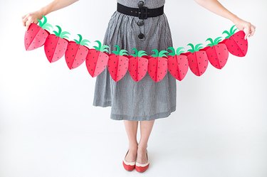 DIY Paper Strawberry Garland