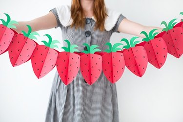 DIY Paper Strawberry Garland