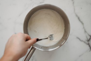 Stir in the yeast until well combined.