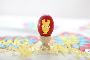 Iron Man painted Easter egg