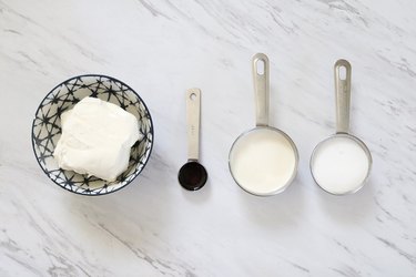 Ingredients for cream cheese frosting