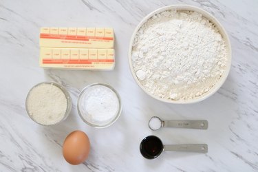 Ingredients for sugar cookie crust