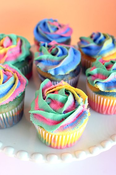 tie dye cupcake