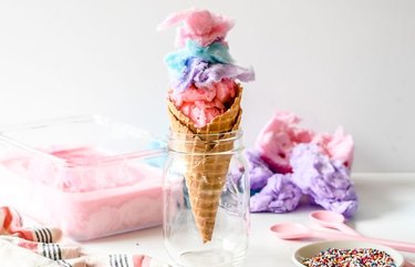 Cotton candy ice cream