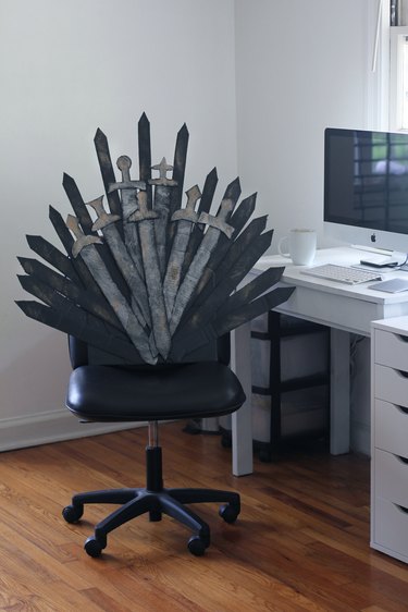 DIY Iron Throne office chair