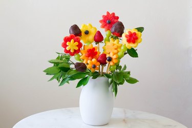 table cut fruit arrangement