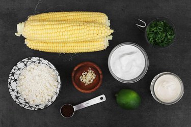Ingredients for Mexican street corn