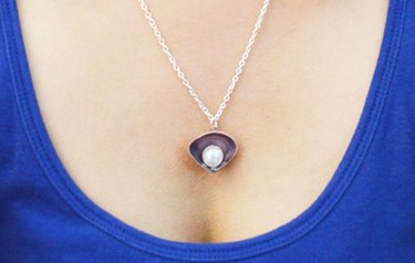 DIY Seashell Pearl Necklace and Ring