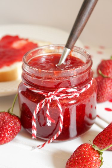 Ruby red and mouth-watering sweet, strawberry jam is a summertime treat!