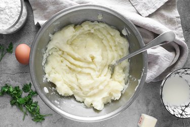 Mash the boiled potatoes