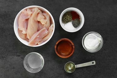 Ingredients for marinated chicken