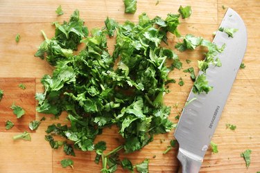 Chop the cilantro