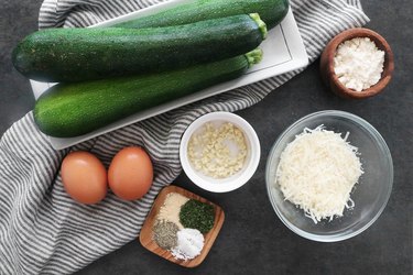 Ingredients for low-carb zucchini fritters