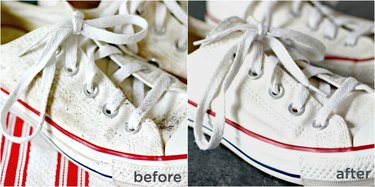 clean canvas shoes