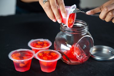 Empty fruit cups