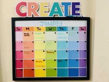 DIY Dry Erase Calendar