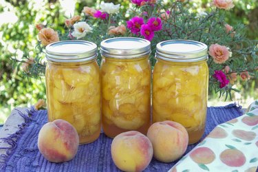 Even though fresh peaches are only available for a few months in the summer, there's no reason you can't enjoy them all year long. Just choose some fresh ripe peaches, grab a few jars, a little sugar, and you'll be on your way to preserving these delightful beauties in no time.