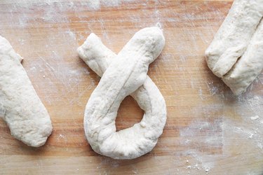 Cross ends of each log of dough.