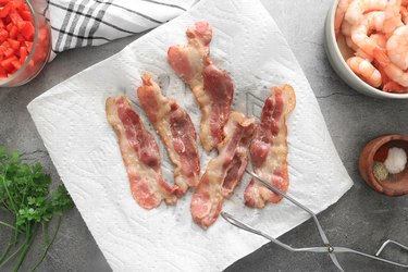 Transfer bacon to a plate