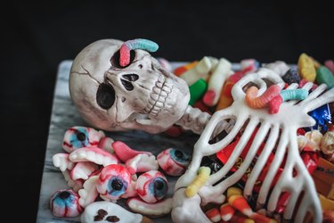 Creepy candy garnish