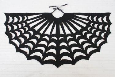 DIY spiderweb poncho