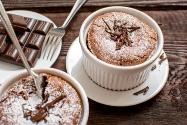 Traditional chocolate souffle