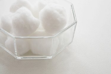 Cotton wool in a container
