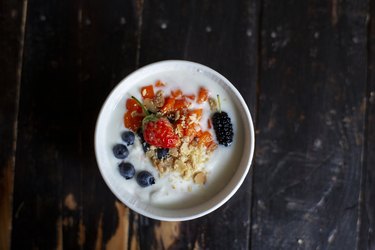 homemade yogurt with fresh fruits