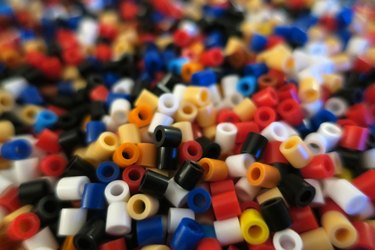Pile of Coloured Cylindrical Beads