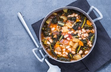Beans soup with vegetables.