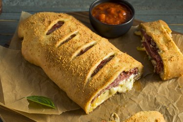 Homemade Cheesy and Meaty Italian Stromboli