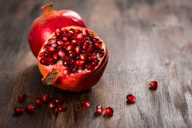 Pomegranate fruit and seeds