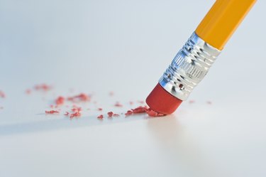 Close up of pencil eraser