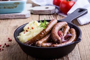 Potato Sausage and onion casserole