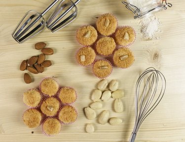 Cookies with coconut and almond flour - top view