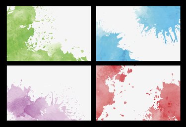 Colorful watercolor splashes