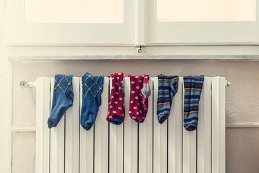 Socks on radiator