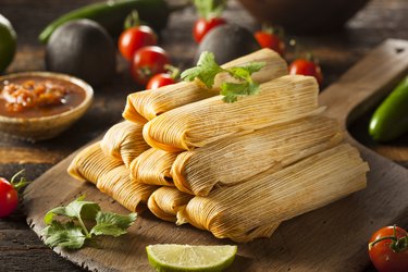 Homemade Corn and Chicken Tamales