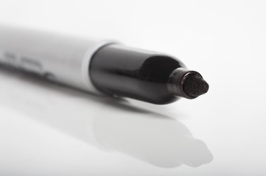 Close up of a permanent marker tip