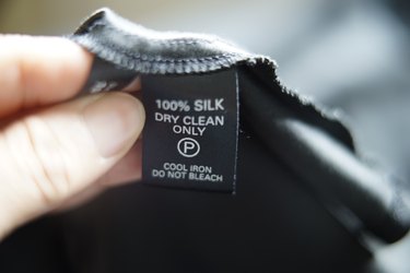 Silk clothing label