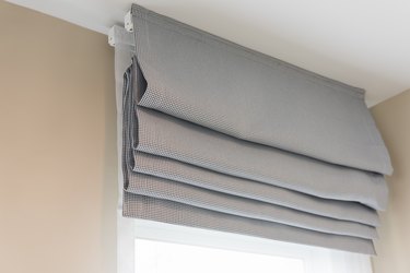 closed up of beautiful  grey curtain