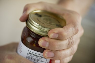 Man opening jar